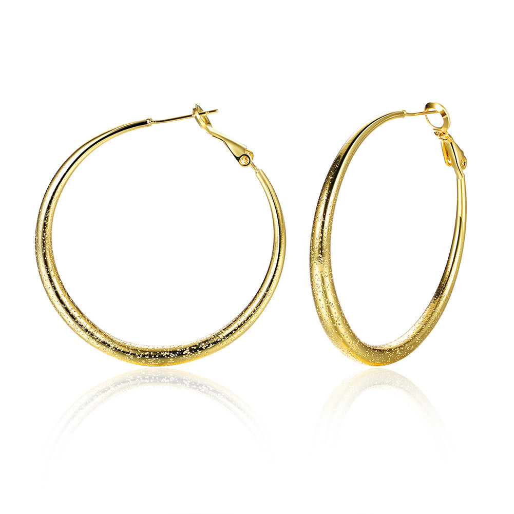 1.6" Round Hoop Earring in 18K Gold Plated
