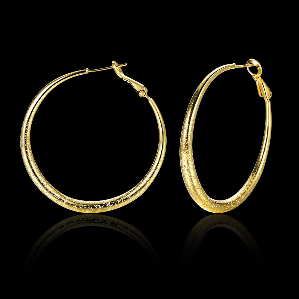 1.6" Round Hoop Earring in 18K Gold Plated