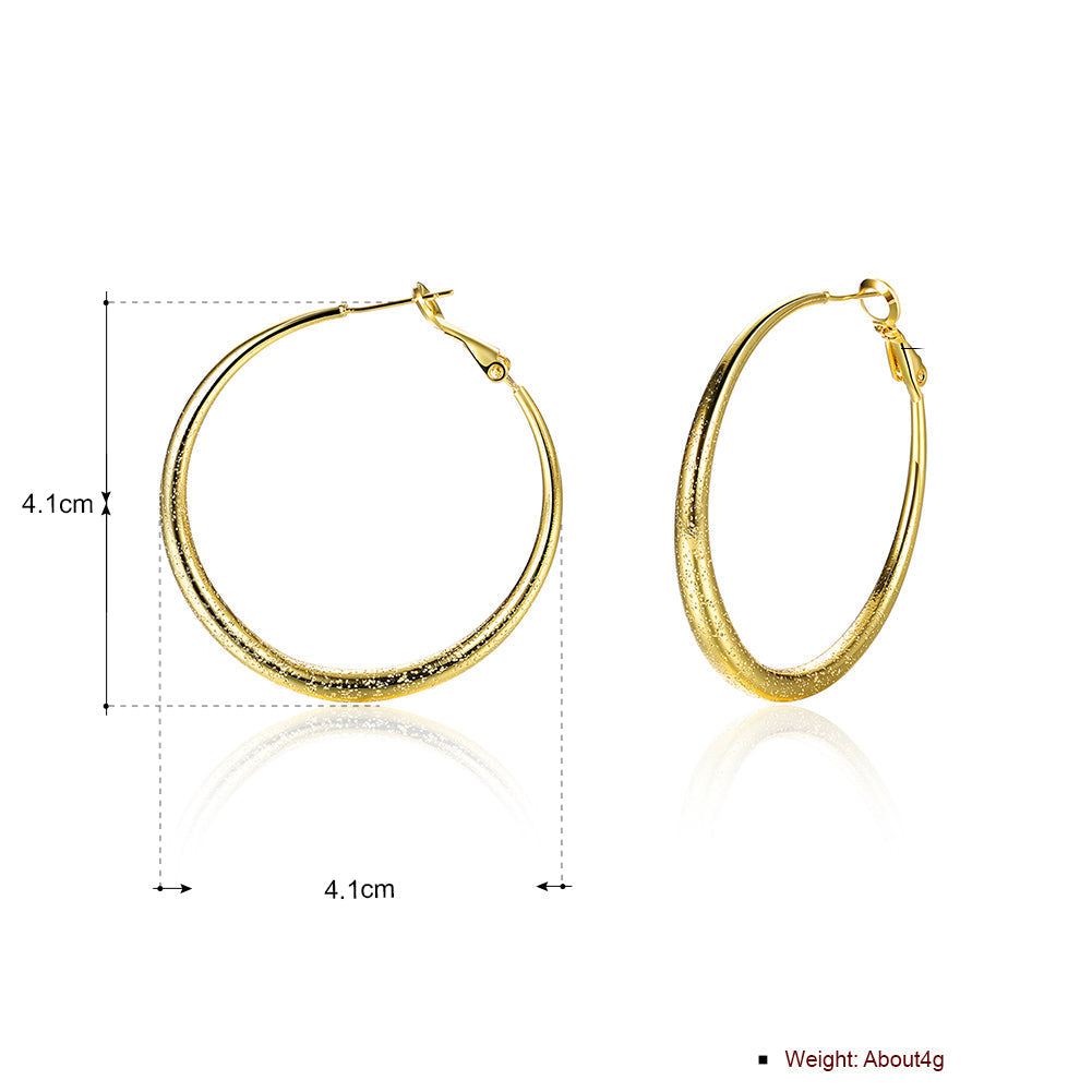 1.6" Round Hoop Earring in 18K Gold Plated