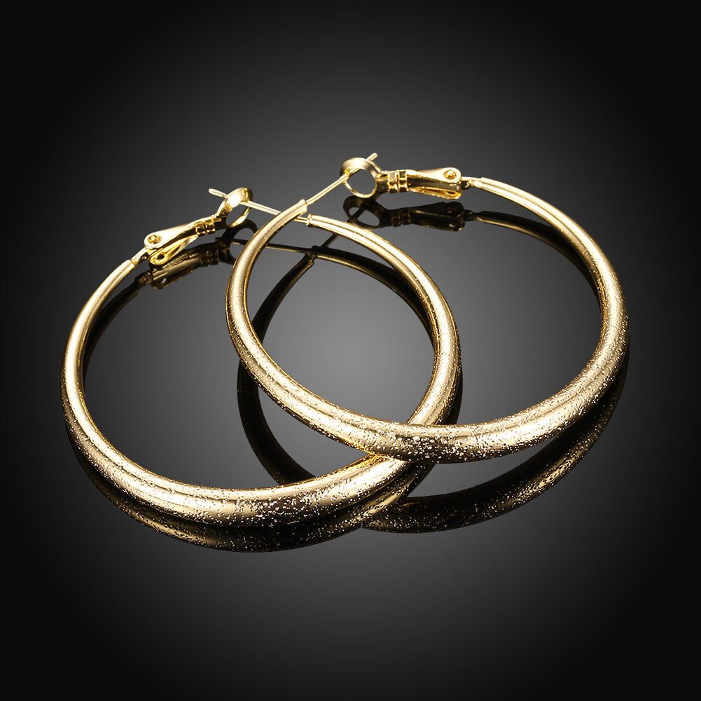 1.6" Round Hoop Earring in 18K Gold Plated