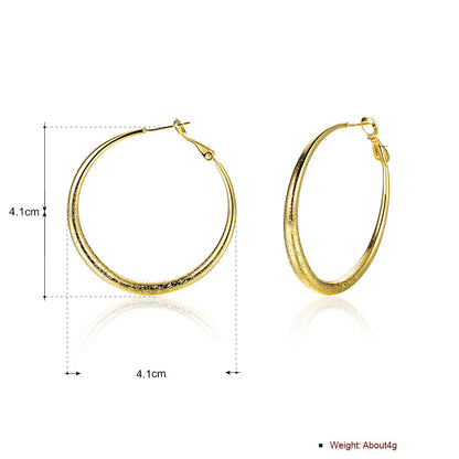 1.6" Round Hoop Earring in 18K Gold Plated