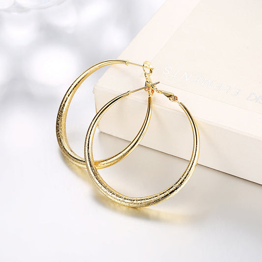 1.6" Round Hoop Earring in 18K Gold Plated