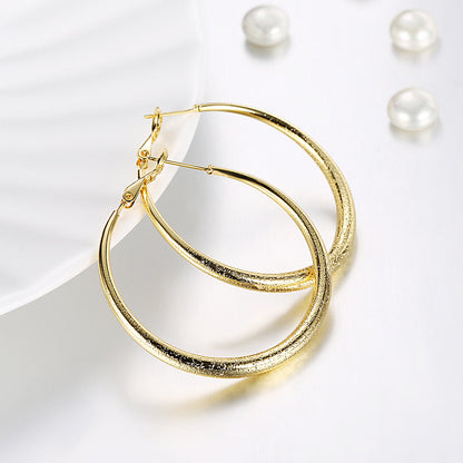 1.6" Round Hoop Earring in 18K Gold Plated