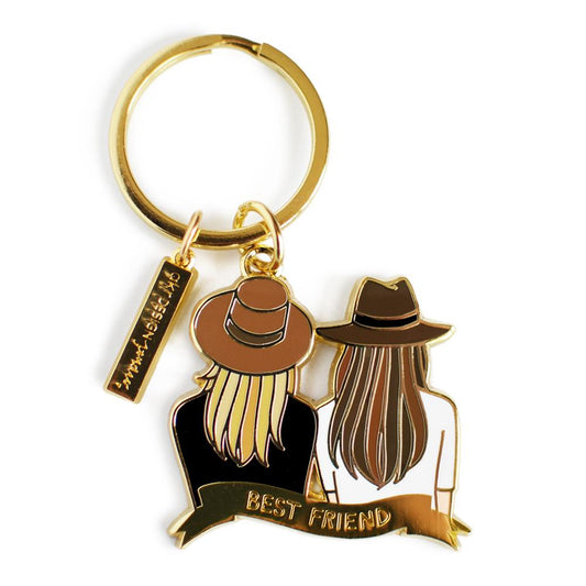 Best Friend Keychain - Blonde & Brown